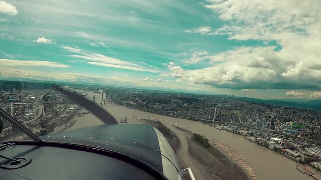 Fraser River British Columbia from a Seaplane