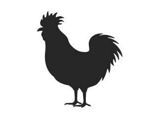 鶏のシルエットのイラスト
