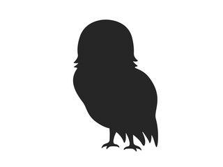 梟のシルエットのイラスト