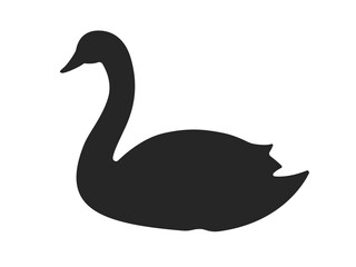 白鳥のシルエットのイラスト
