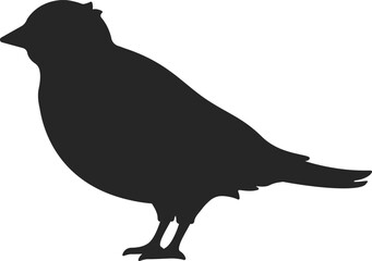 雀のシルエットのイラスト