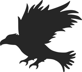 鷲のシルエットのイラスト