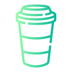 coffee Line Gradient Icon