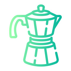 coffee pot Line Gradient Icon
