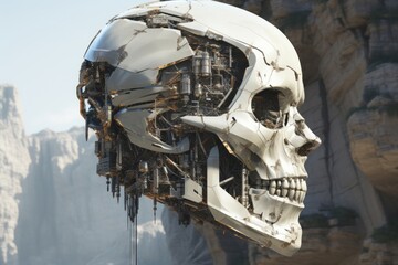 ドクロのロボット,Generative AI AI画像