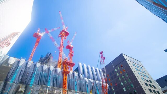 建築現場　イメージ　タイムラプス