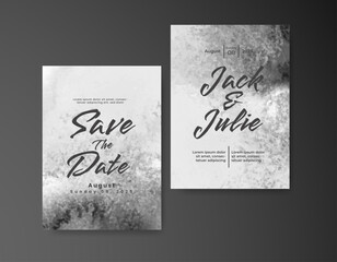 Wedding invitation with abstract watercolor background