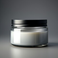 mockup of a screw cap plastic jar for cosmetics or paint product photography