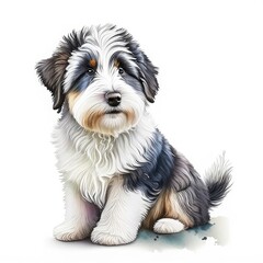 puppy on white