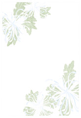 白菊のグリーティングポストカード無線