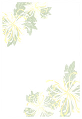 黄菊のグリーティングポストカード無線
