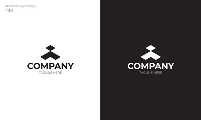 Simple Abstract logo design, unique logo, black and white logo, premium modern elegant luxury logo, abstract logo vector