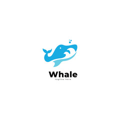  whale logo icon vector template.
