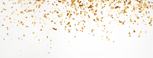 selective focus.Gold confetti falling.decoration and party celebration.