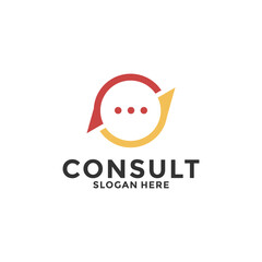 Consult or Communication logo design concept, Business logo design