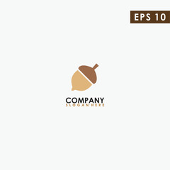 Acorn Nut Modern Logo Design Vector Template