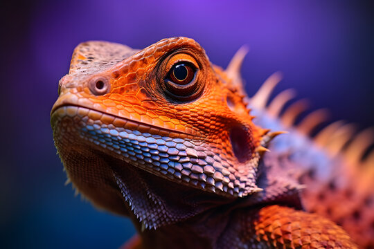 A agama portrait, wildlife photography