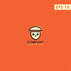 Skeleton Of Acon Logo Design Vector Template. Modern Design. Acorn Logo. Vector Illustration.