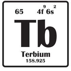 Terbium element icon