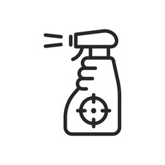 Hunting Scent Eliminator Icon. Vector Linear Illustration of Camouflage Essential for Stealthy Wildlife Hunting. Hunting Odor Remover Sign.