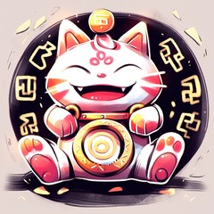 Coin Lucky Fairy Cat