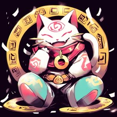 Coin Lucky Fairy Cat