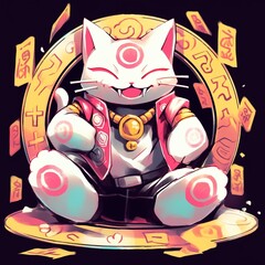 Coin Lucky Fairy Cat