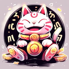 Coin Lucky Fairy Cat
