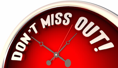 Dont Miss Out Clock Hands Spinning Time Passing Running Deadline 3d Illustration
