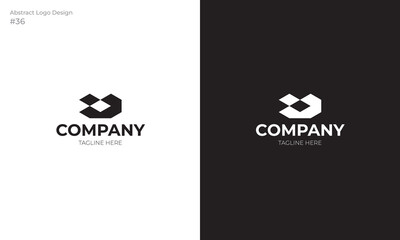 Simple Abstract logo design, unique logo, black and white logo, premium modern elegant luxury logo, abstract logo vector