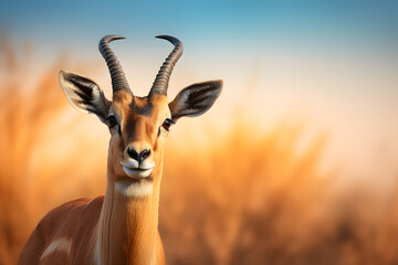 A Antelope portrait, wildlife photography - obrazy, fototapety, plakaty