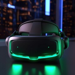 Virtual reality headset. Virtual reality concept. 3d rendering.