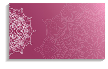 Vintage visiting card. Floral, mandala and ornament. Oriental, Islamic, Arabic, Indian design layout, Ottoman motifs,