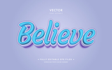 Vector Editable Text Effect in Believe Style