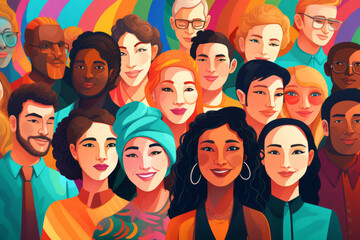 Diversity And Inclusion Concept Illustration, Generated ai.