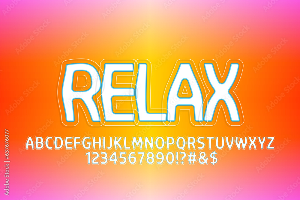 Aufkleber stylish elegant alphabet and numbers. typography font style for beautiful text design.
