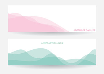 set of abstract colorful banner design template