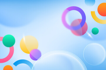 balloons on blue background