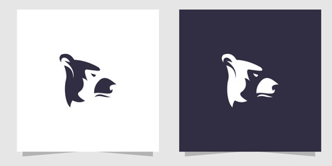 bear logo design vector