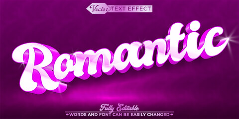 Shiny Romantic Love Vector Editable Text Effect Template