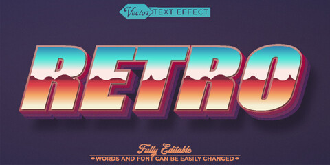 Retro 70's 80's Editable Text Effect Template