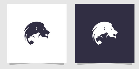 lion logo design vector