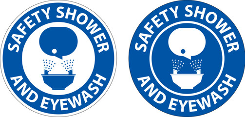 Floor Sign Safety Shower And Eyewash