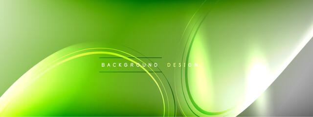 Vector abstract background - liquid transparent bubble shapes on fluid gradient with shadows and light effects