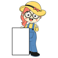 cute girl cartoon illustration
