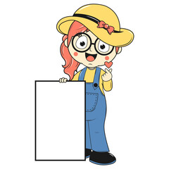 cute girl cartoon illustration