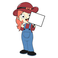 cute girl cartoon illustration