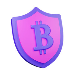 shield with bitcoin symbol