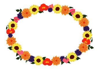 夏の花フレーム（Summer Flower Frame）