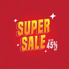 red sale poster, super sale